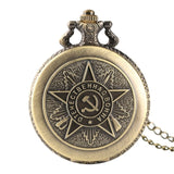 Vintage USSR Soviet Sickle Hammer Style Quartz Pocket Watch